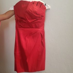 Beautiful strapless red dress